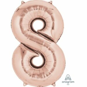 S.A Balloon - Jumbo Number - 8 Rose gold