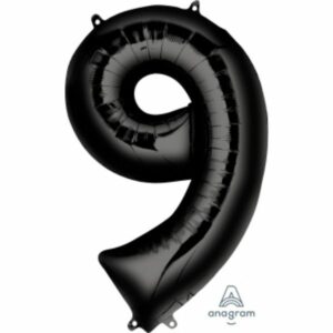 S.A Balloon - Jumbo Number - 9 Black