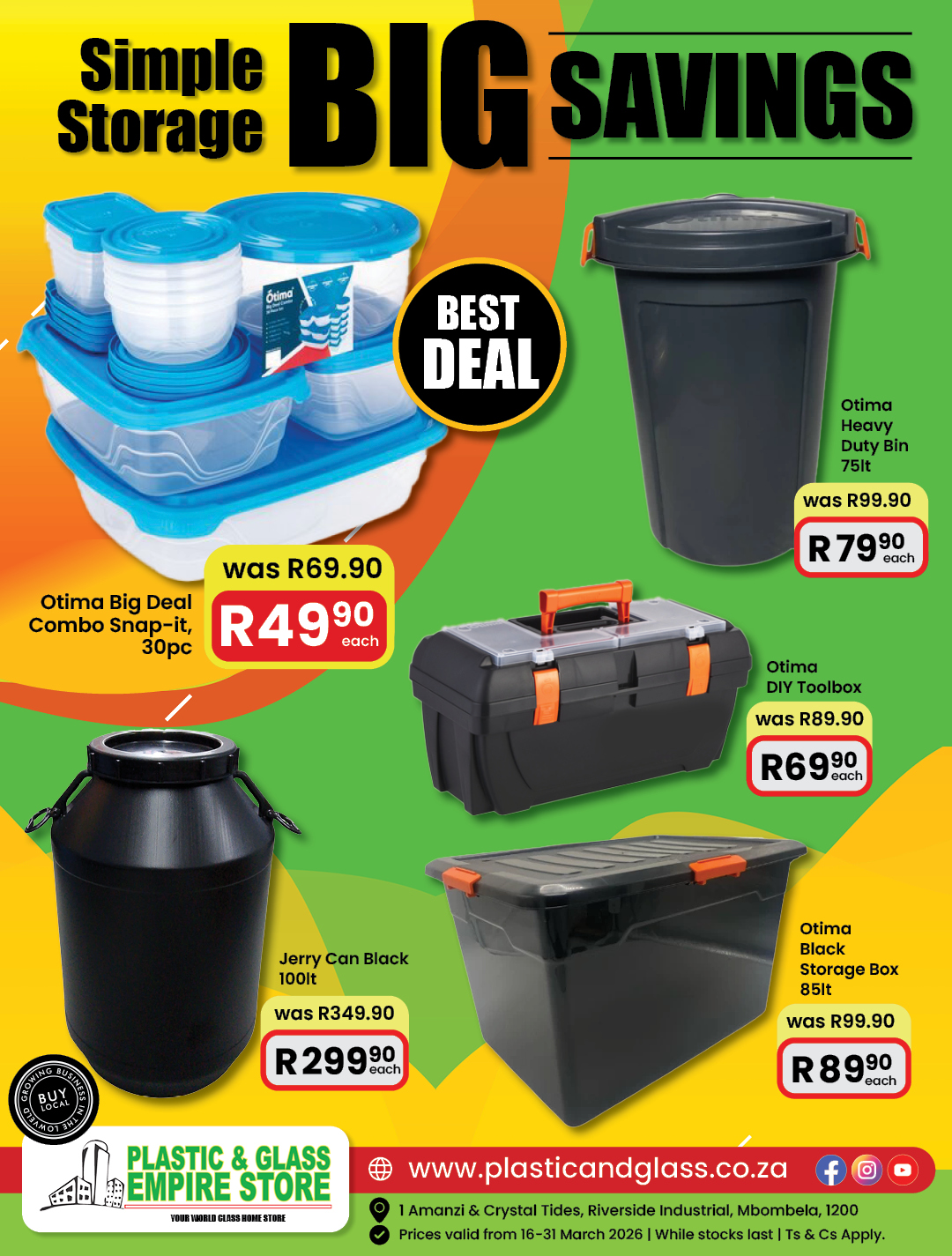 Storage Specials!